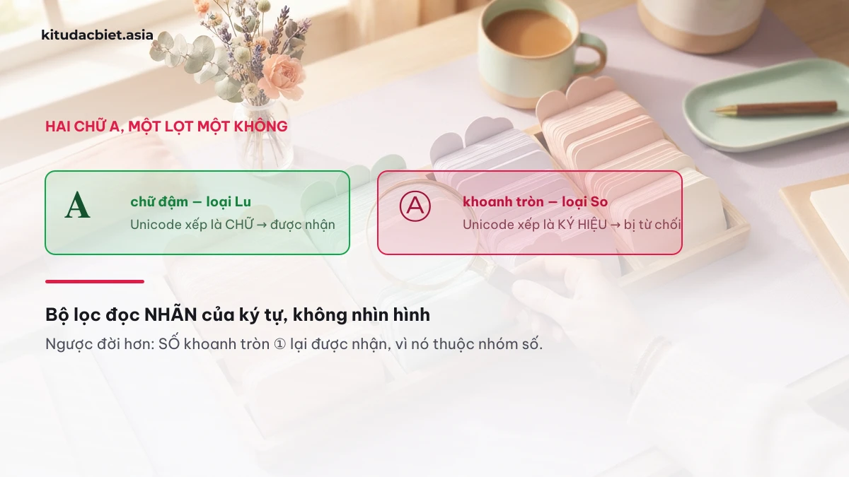 Chu A dam loai Lu duoc nhan va chu A khoanh tron loai So bi tu choi
