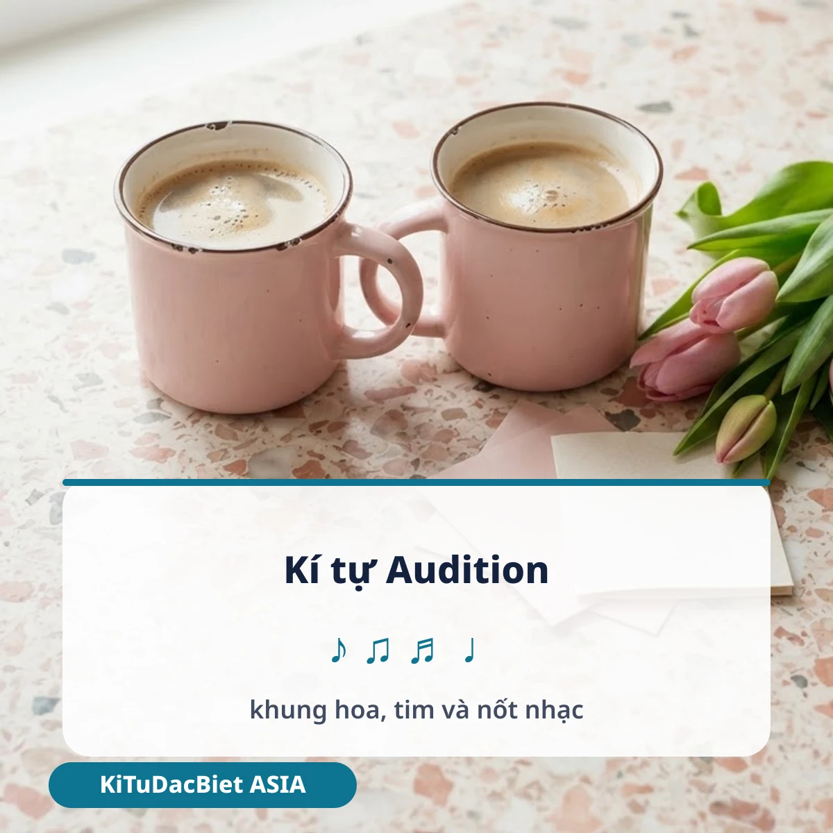Kí tự Audition kiểu nốt nhạc và khung hoa