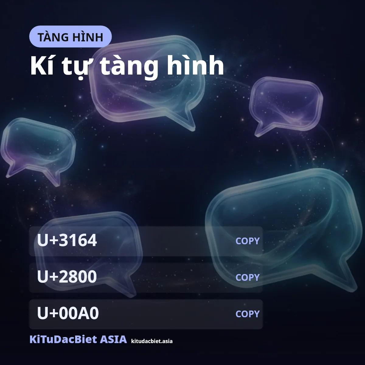 Kí tự tàng hình thường dùng cho tên Discord và mã Unicode