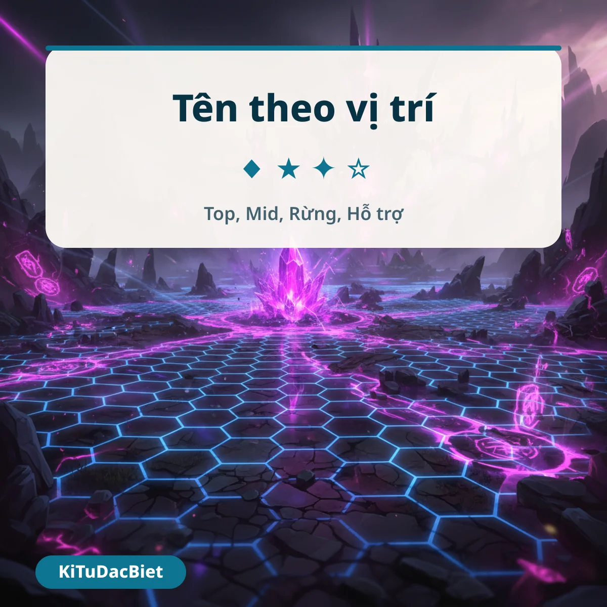 Tên LoL theo vị trí top mid rừng hỗ trợ