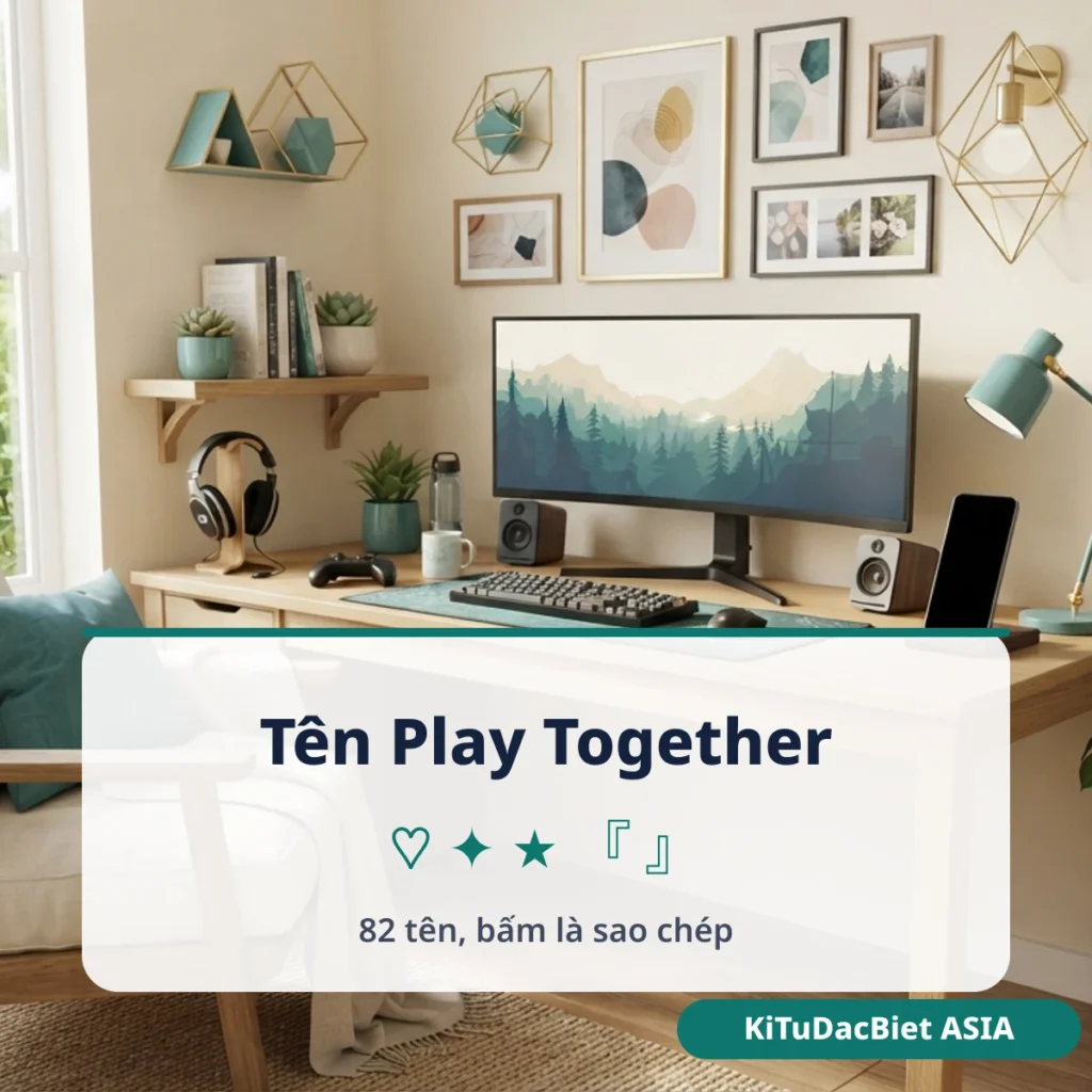 Tên Play Together có kí tự đặc biệt: hậu tố, khung viền, tên dễ thương